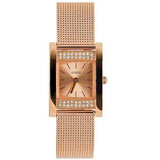 Buy Shop Guess Nouveau Diamonds Rose Gold Dial Rose Gold Mesh Bracelet Watch for Women - W0127L3 USA Online