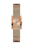 Buy Shop Guess Nouveau Diamonds Rose Gold Dial Rose Gold Mesh Bracelet Watch for Women - W0127L3 USA Online