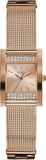 Buy Shop Guess Nouveau Diamonds Rose Gold Dial Rose Gold Mesh Bracelet Watch for Women - W0127L3 USA Online