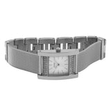 Buy Shop Guess Nouveau Diamonds Silver Dial Silver Mesh Bracelet Watch for Women - W0127L1 USA Online