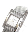 Buy Shop Guess Nouveau Diamonds Silver Dial Silver Mesh Bracelet Watch for Women - W0127L1 USA Online