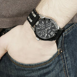 Buy Shop Guess Oasis Black Dial Black Rubber Strap Watch for Men - W0366G1 USA Online