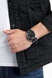 Buy Shop Guess Oasis Black Dial Black Rubber Strap Watch for Men - W0366G1 USA Online