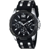 Buy Shop Guess Oasis Black Dial Black Rubber Strap Watch for Men - W0366G1 USA Online
