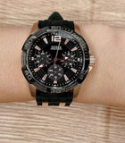 Buy Shop Guess Oasis Black Dial Two Tone Steel Strap Watch for Men - W0366G3 USA Online