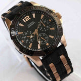 Buy Shop Guess Oasis Black Dial Two Tone Steel Strap Watch for Men - W0366G3 USA Online