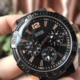 Buy Shop Guess Oasis Black Dial Two Tone Steel Strap Watch for Men - W0366G3 USA Online