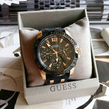Buy Shop Guess Oasis Black Dial Two Tone Steel Strap Watch for Men - W0366G3 USA Online