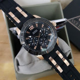 Buy Shop Guess Oasis Black Dial Two Tone Steel Strap Watch for Men - W0366G3 USA Online