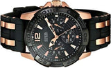 Buy Shop Guess Oasis Black Dial Two Tone Steel Strap Watch for Men - W0366G3 USA Online