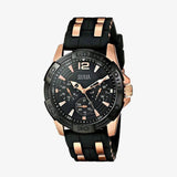 Buy Shop Guess Oasis Black Dial Two Tone Steel Strap Watch for Men - W0366G3 USA Online