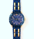 Buy Shop Guess Oasis Blue Dial Two Tone Steel Strap Watch for Men - W0366G6 USA Online