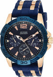 Buy Shop Guess Oasis Blue Dial Two Tone Steel Strap Watch for Men - W0366G6 USA Online