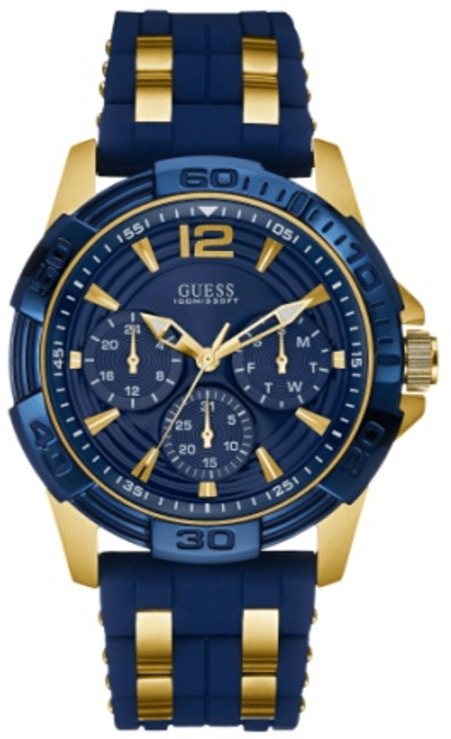 Buy Shop Guess Oasis Blue Dial Two Tone Steel Strap Watch for Men - W0366G6 USA Online