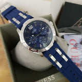 Buy Shop Guess Oasis Multifunction Blue Dial Two Tone Steel Strap Watch for Men- W0366G2 USA Online