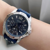 Buy Shop Guess Oasis Multifunction Blue Dial Two Tone Steel Strap Watch for Men- W0366G2 USA Online