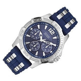 Buy Shop Guess Oasis Multifunction Blue Dial Two Tone Steel Strap Watch for Men- W0366G2 USA Online