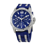 Buy Shop Guess Oasis Multifunction Blue Dial Two Tone Steel Strap Watch for Men- W0366G2 USA Online