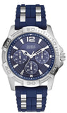 Buy Shop Guess Oasis Multifunction Blue Dial Two Tone Steel Strap Watch for Men- W0366G2 USA Online