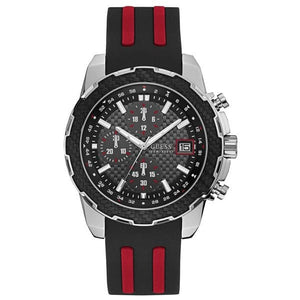 Buy Shop Guess Octane Chronograph Black Dial Two Tone Silicone Strap Watch For Men - W1047G1 USA Online