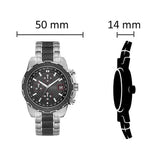 Buy Shop Guess Octane Chronograph Black Dial Two Tone Steel Strap Watch for Men - W1046G1 USA Online