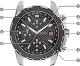 Buy Shop Guess Octane Chronograph Black Dial Two Tone Steel Strap Watch for Men - W1046G1 USA Online