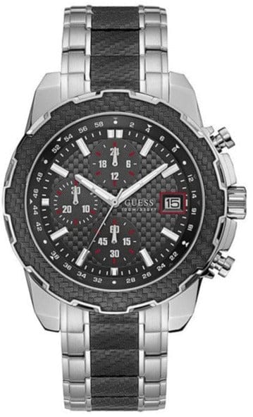 Buy Shop Guess Octane Chronograph Black Dial Two Tone Steel Strap Watch for Men - W1046G1 USA Online