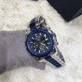 Buy Shop Guess Octane Chronograph Blue Dial Two Tone Steel Strap Watch for Men - W1046G2 USA Online