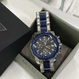 Buy Shop Guess Octane Chronograph Blue Dial Two Tone Steel Strap Watch for Men - W1046G2 USA Online
