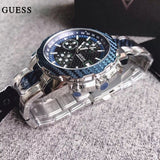 Buy Shop Guess Octane Chronograph Blue Dial Two Tone Steel Strap Watch for Men - W1046G2 USA Online