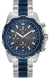 Buy Shop Guess Octane Chronograph Blue Dial Two Tone Steel Strap Watch for Men - W1046G2 USA Online