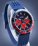 Buy Shop Guess Odyssey Analog Blue Dial Blue Rubber Strap Watch For Men - W1108G1 USA Online