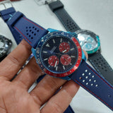 Buy Shop Guess Odyssey Analog Blue Dial Blue Rubber Strap Watch For Men - W1108G1 USA Online