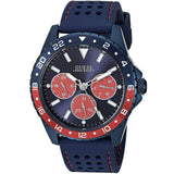 Buy Shop Guess Odyssey Analog Blue Dial Blue Rubber Strap Watch For Men - W1108G1 USA Online