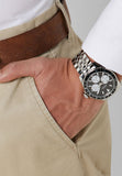 Buy Shop Guess Odyssey Black Dial Silver Steel Strap Watch For Men - W1107G1 USA Online