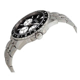 Buy Shop Guess Odyssey Black Dial Silver Steel Strap Watch For Men - W1107G1 USA Online