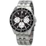 Buy Shop Guess Odyssey Black Dial Silver Steel Strap Watch For Men - W1107G1 USA Online