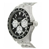 Buy Shop Guess Odyssey Black Dial Silver Steel Strap Watch For Men - W1107G1 USA Online