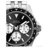 Buy Shop Guess Odyssey Black Dial Silver Steel Strap Watch For Men - W1107G1 USA Online
