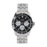 Buy Shop Guess Odyssey Black Dial Silver Steel Strap Watch For Men - W1107G1 USA Online