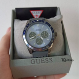 Buy Shop Guess Odyssey Blue Dial Grey Rubber Strap Watch For Men - W1108G6 USA Online