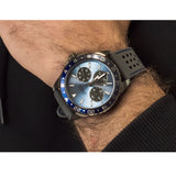 Buy Shop Guess Odyssey Blue Dial Grey Rubber Strap Watch For Men - W1108G6 USA Online