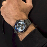 Buy Shop Guess Odyssey Blue Dial Grey Rubber Strap Watch For Men - W1108G6 USA Online