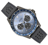 Buy Shop Guess Odyssey Blue Dial Grey Rubber Strap Watch For Men - W1108G6 USA Online