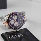 Buy Shop Guess Odyssey Blue Dial Two Tone Steel Strap Watch For Men - W1107G3 USA Online