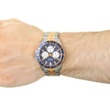 Buy Shop Guess Odyssey Blue Dial Two Tone Steel Strap Watch For Men - W1107G3 USA Online