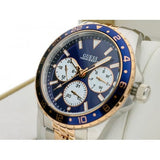 Buy Shop Guess Odyssey Blue Dial Two Tone Steel Strap Watch For Men - W1107G3 USA Online