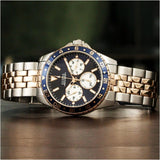 Buy Shop Guess Odyssey Blue Dial Two Tone Steel Strap Watch For Men - W1107G3 USA Online
