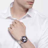 Buy Shop Guess Odyssey Blue Dial Two Tone Steel Strap Watch For Men - W1107G3 USA Online