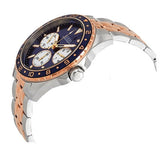 Buy Shop Guess Odyssey Blue Dial Two Tone Steel Strap Watch For Men - W1107G3 USA Online